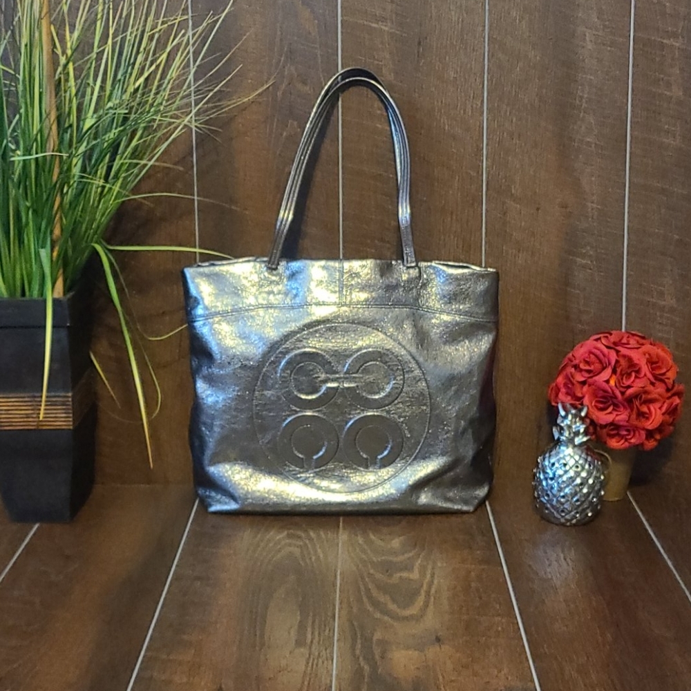 COACH - Julia Metallic Leather Perry Tote
